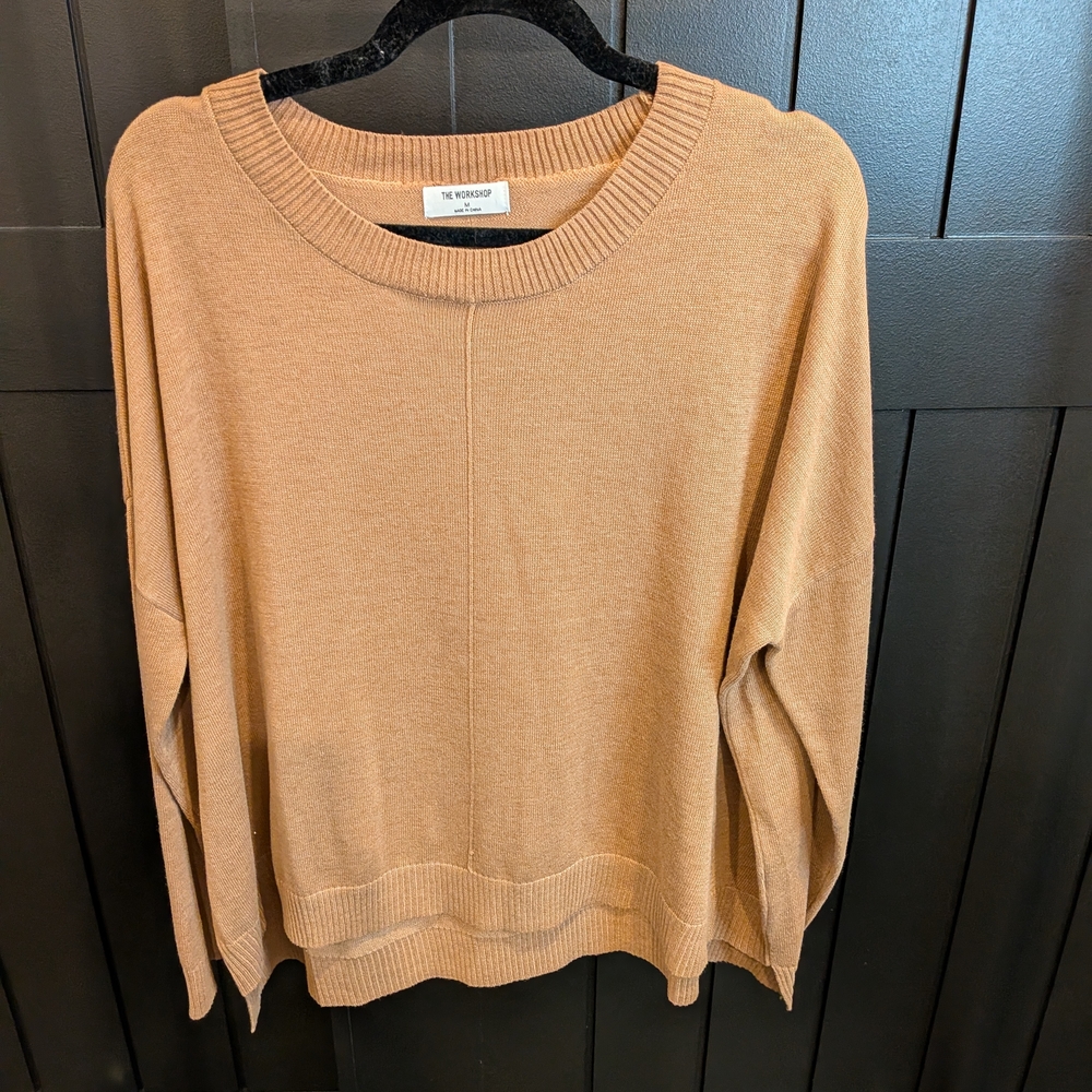 Women's Tan Crew Neck Sweater